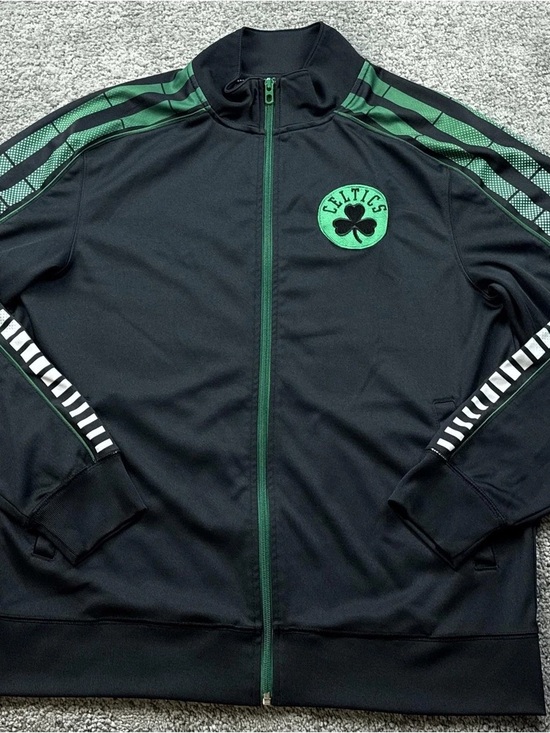 adidas Other - adidas Black and Green Celtics Performance Track Jacket